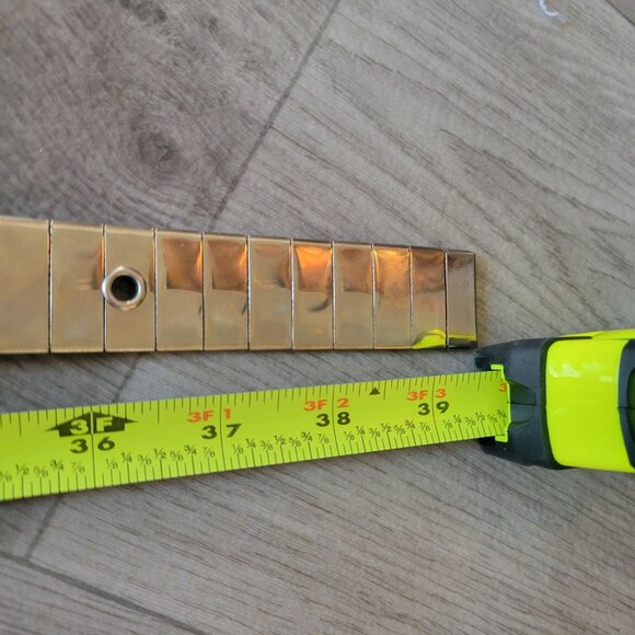 Vintage Silver Metal Belt With Buckle 40" - Picture 5 of 5